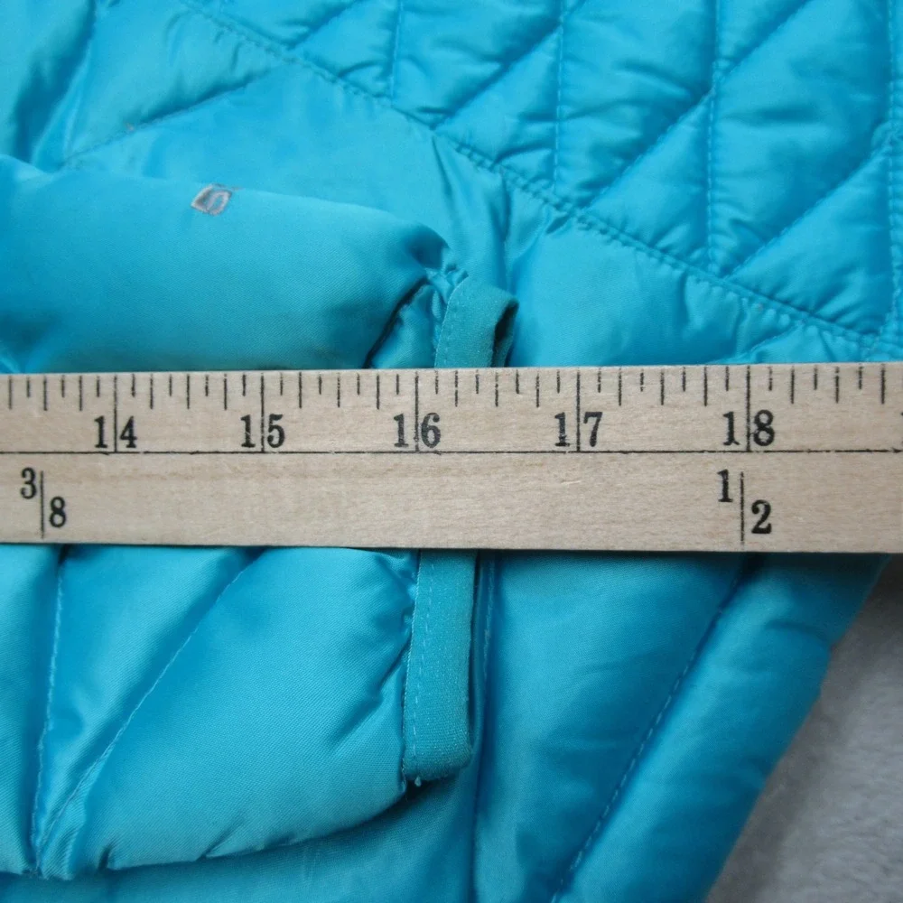 North Face Down Jacket Girls Medium 10/12 Blue Light Quilted‎ Puffer Aconcagua